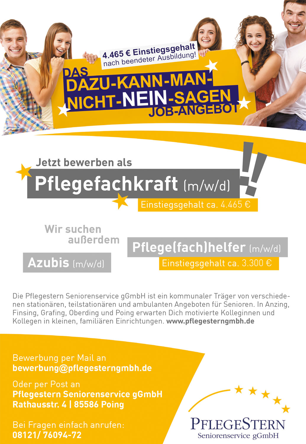 Stellen bei Pflegestern